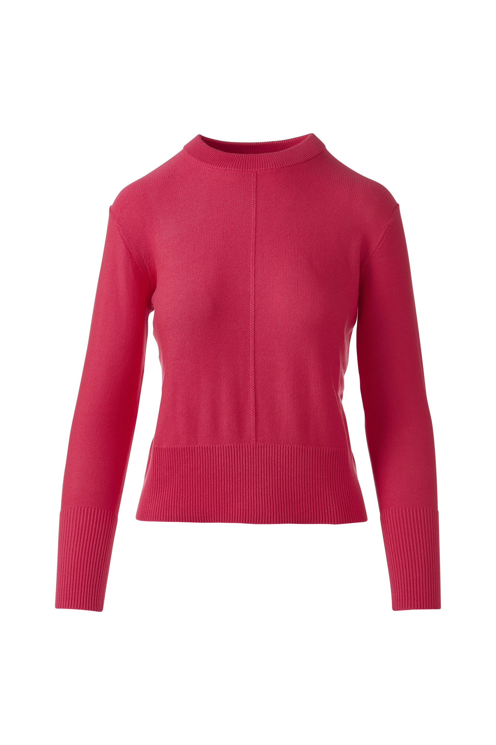 RIB TRIM CREW in DAHLIA