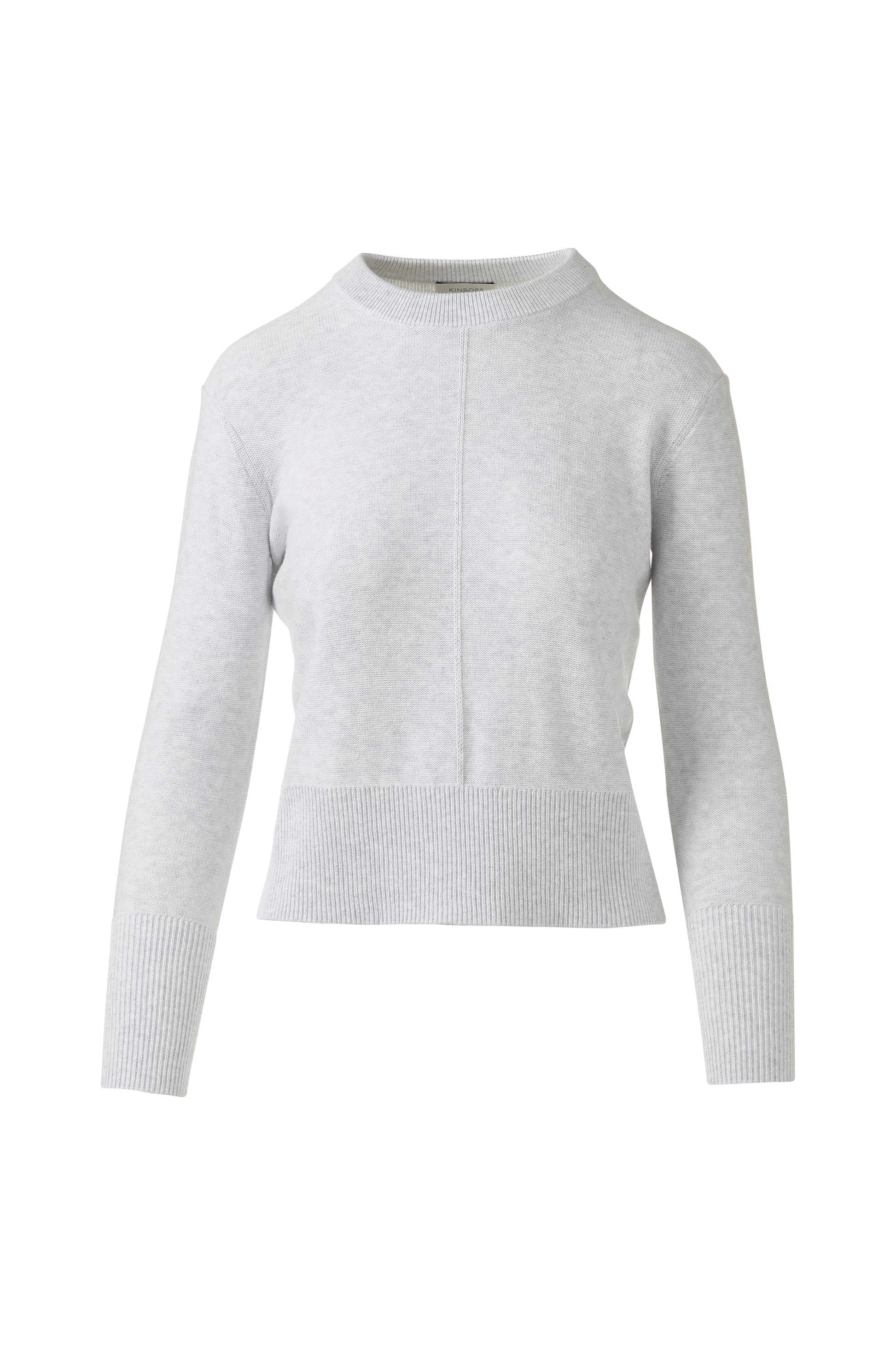 RIB TRIM CREW in DOVE