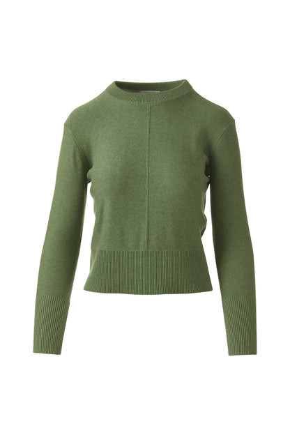 RIB TRIM CREW in VINE