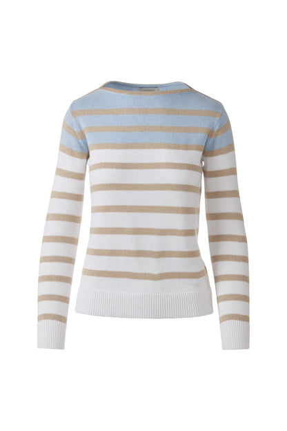 STRIPED BOATNECK in STRAW_MULTI