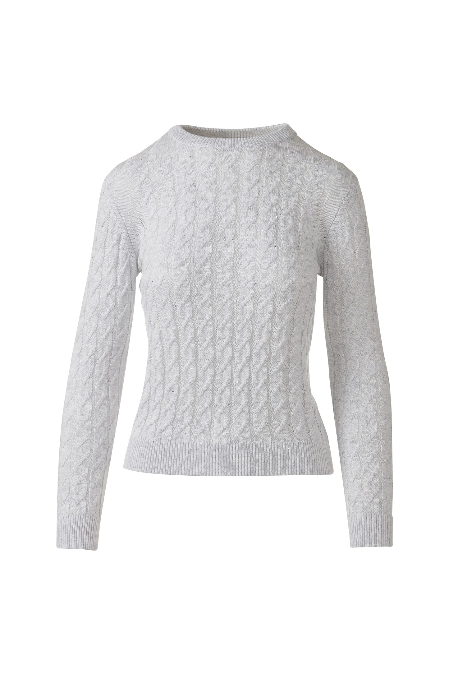 FWT SEQUIN CABLE CREW in DOVE
