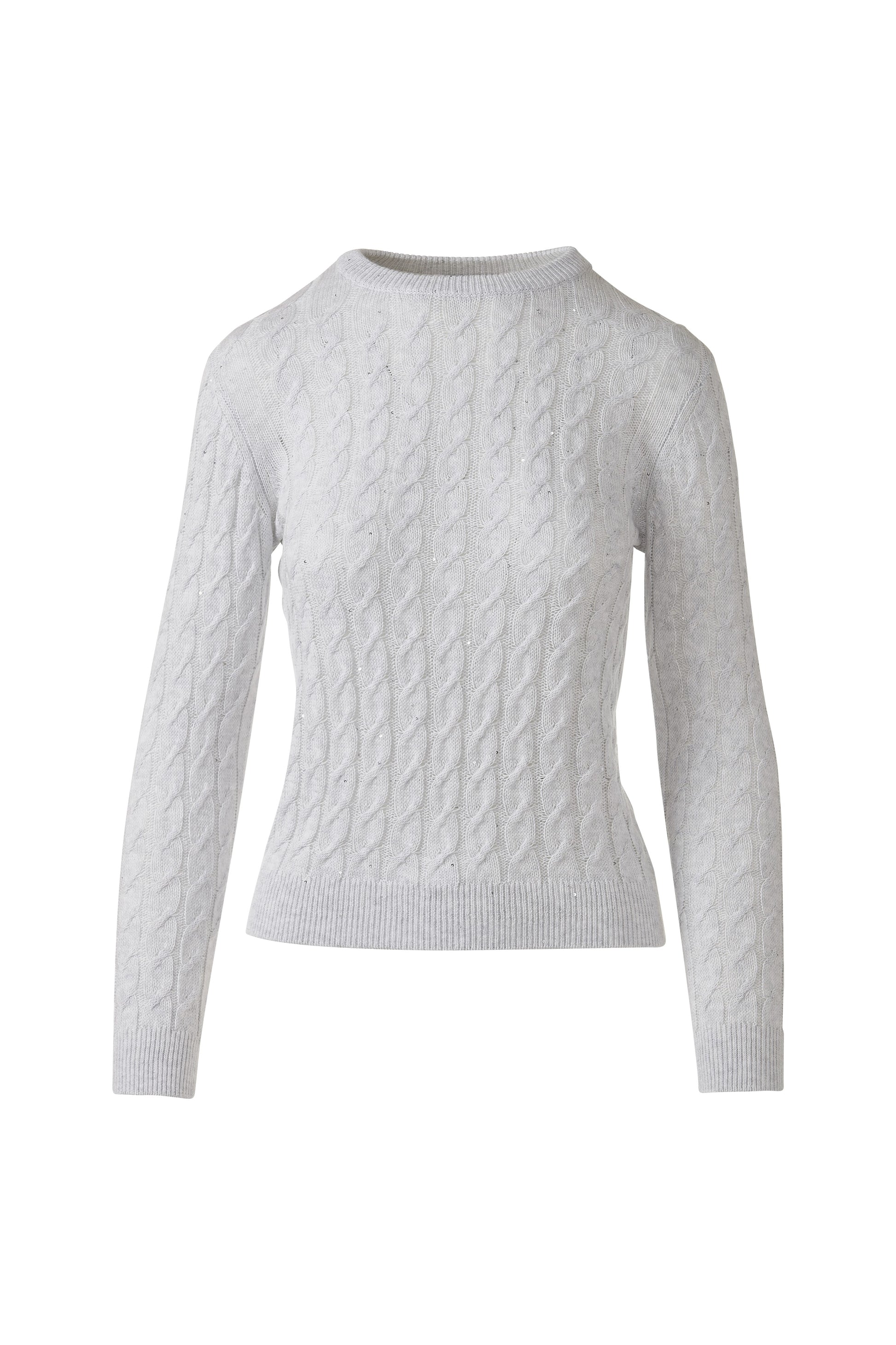FWT SEQUIN CABLE CREW in DOVE