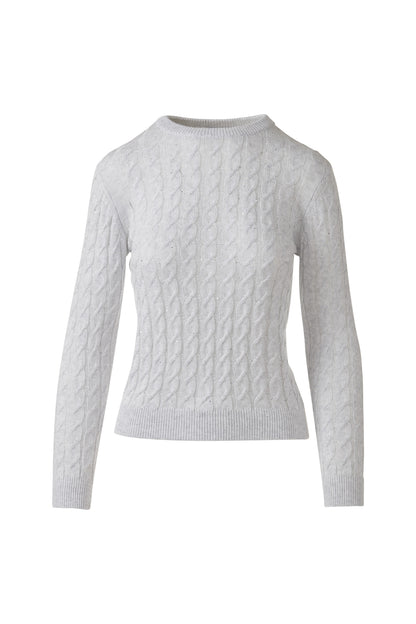 FWT SEQUIN CABLE CREW in DOVE