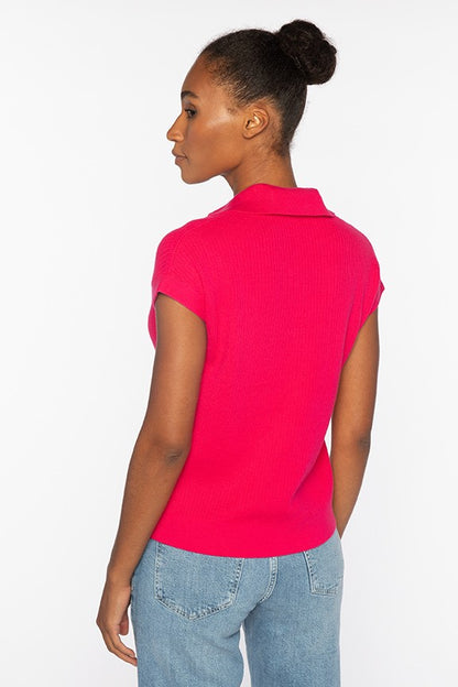 RIB SPLITNECK POLO - detail view