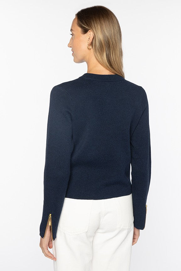 FITTED ZIP CARDIGAN - detail view