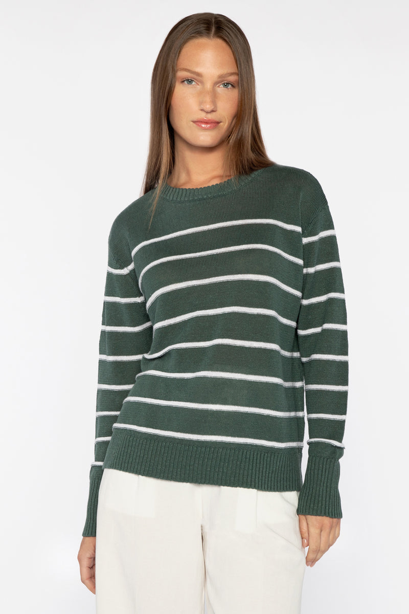Crop Stripe Crew