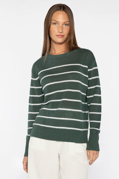 Crop Stripe Crew