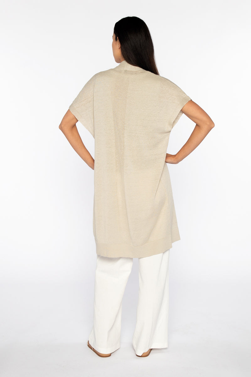 Long Sleeveless Cardigan