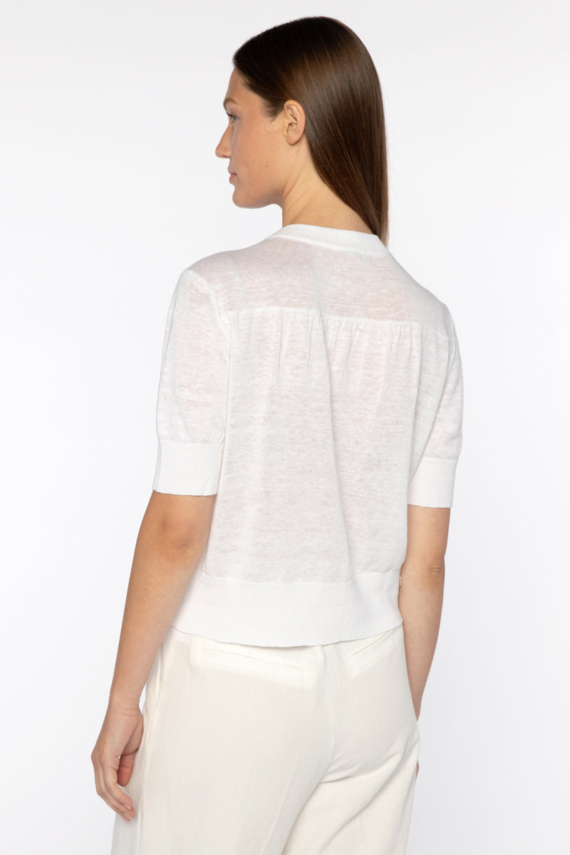 Gathered Shoulder Cardigan
