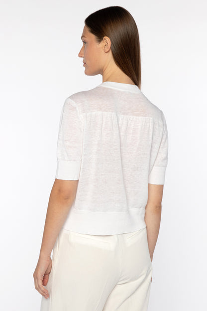 Gathered Shoulder Cardigan