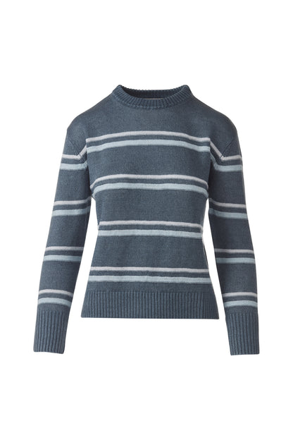 TEXTURED STRIPE CREW in INK_MULTI