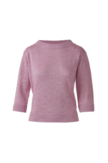 ELBOW SLEEVE PULLOVER in BERRY