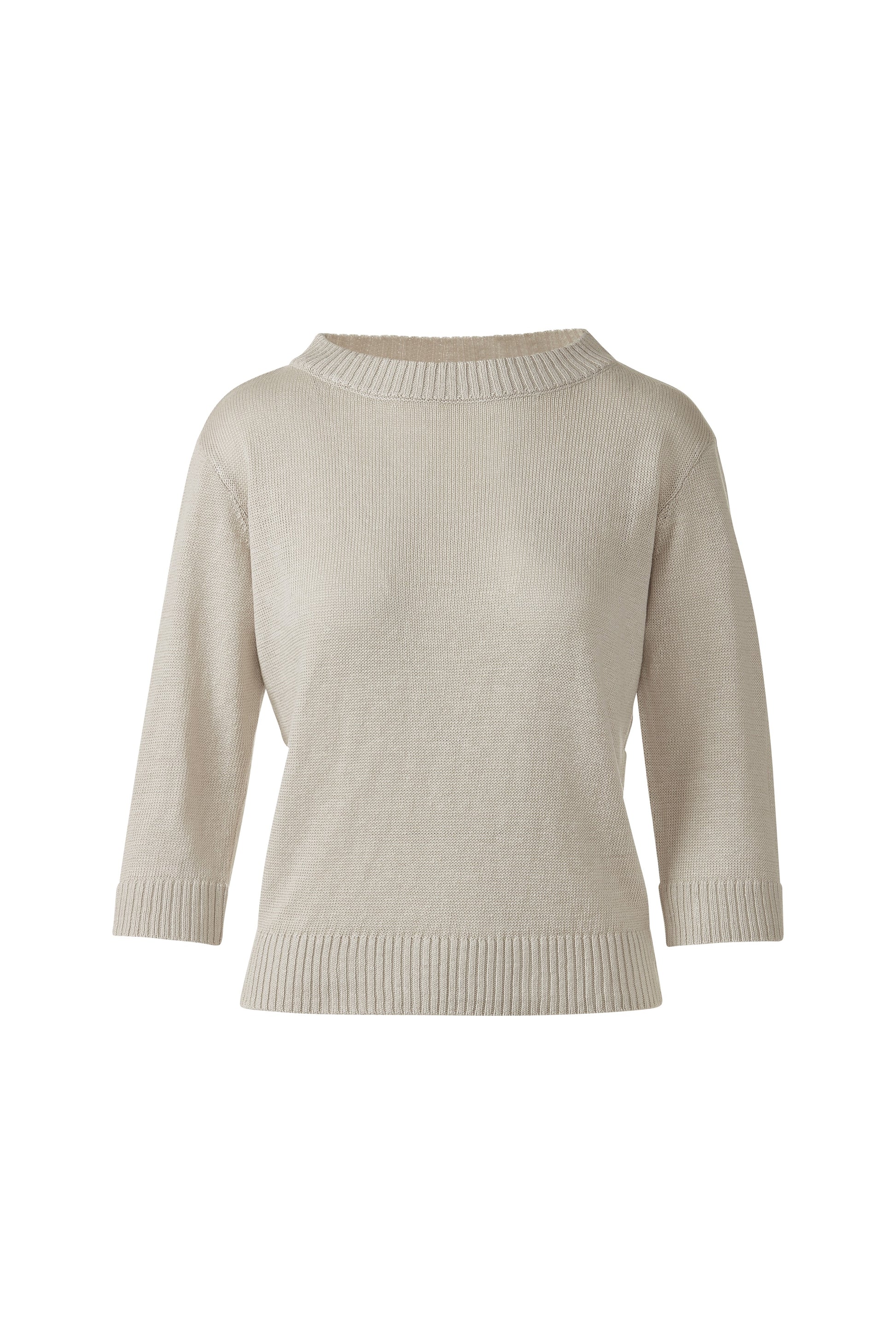 ELBOW SLEEVE PULLOVER in PEBBLE