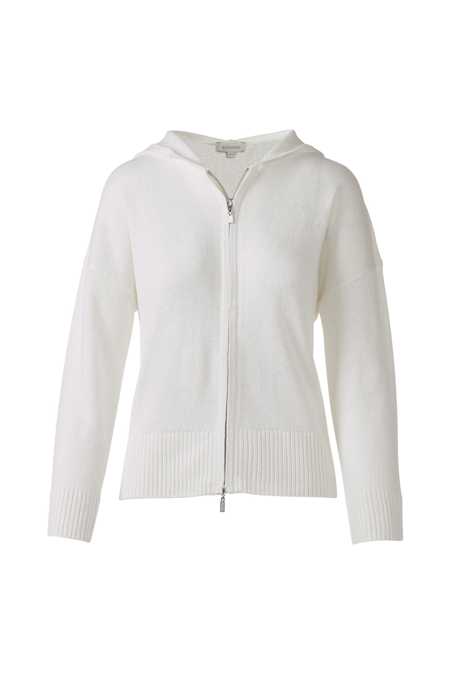 EASY ZIP HOODIE in WHITE