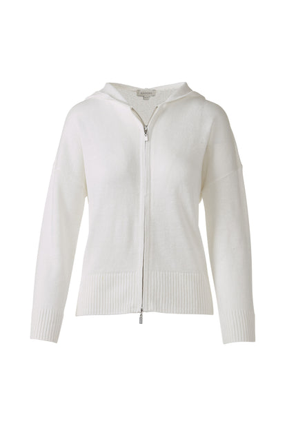 EASY ZIP HOODIE in WHITE