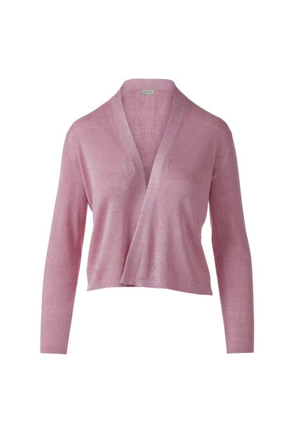 OPEN RIB CARDIGAN in BERRY