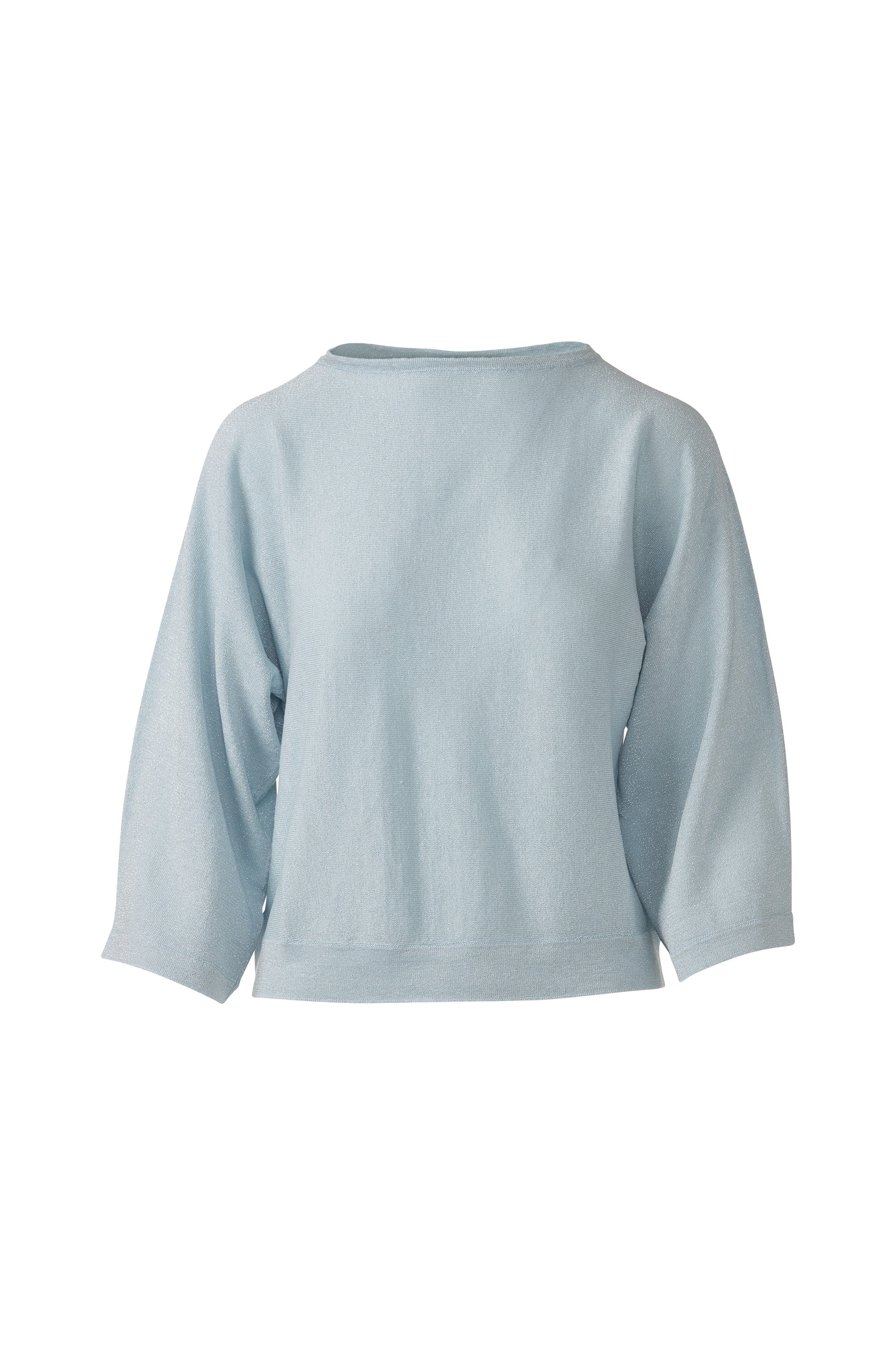 LUREX DOLMAN PULLOVER in CRYSTAL