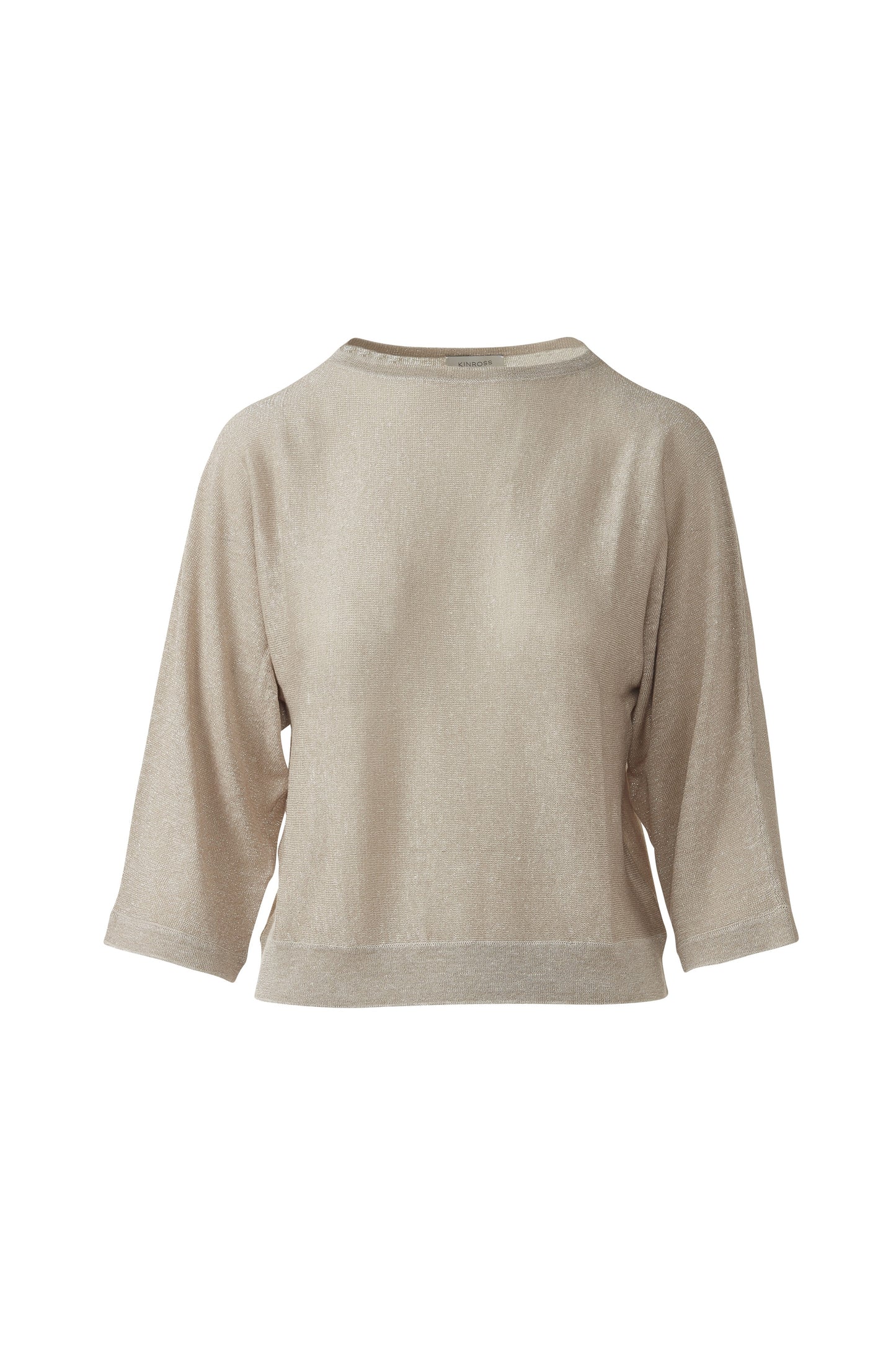 LUREX DOLMAN PULLOVER in PEBBLE