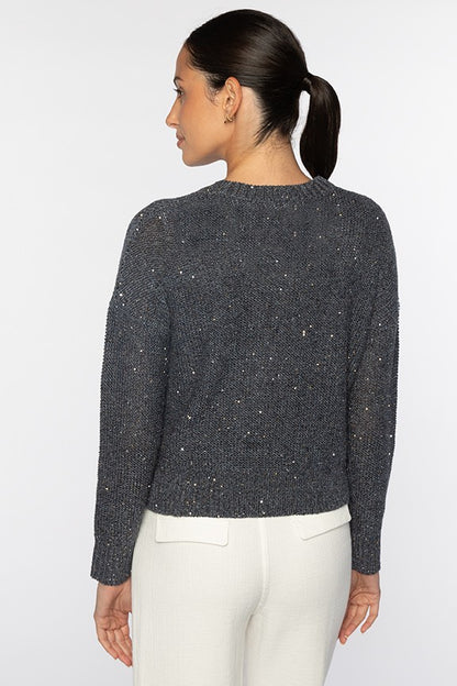 SEQUIN VEE CARDIGAN - detail view