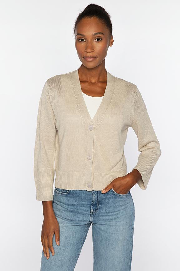 Short Vee Button Cardigan