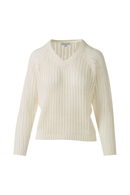OPENWORK RAGLAN VEE in CHALK