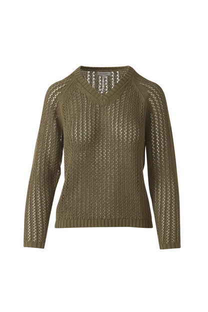 OPENWORK RAGLAN VEE in MEADOW