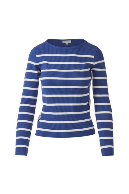 TIPPED RIB STRIPE BOATNECK in ACR