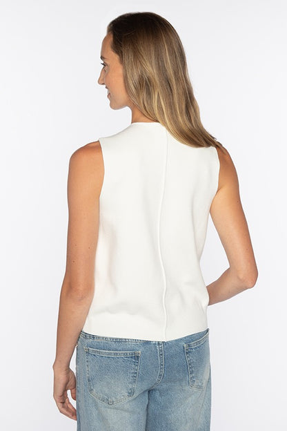 DOUBLE BREASTED VEST CARDIGAN - detail view