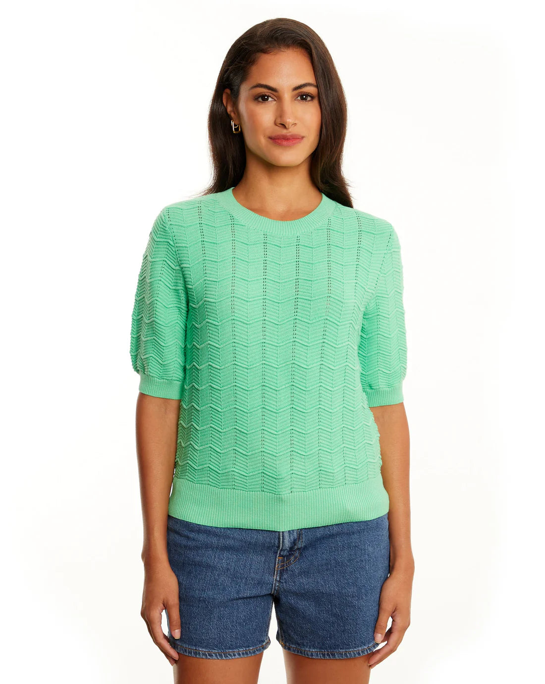&ISLA Chevron Knit Crewneck Tee