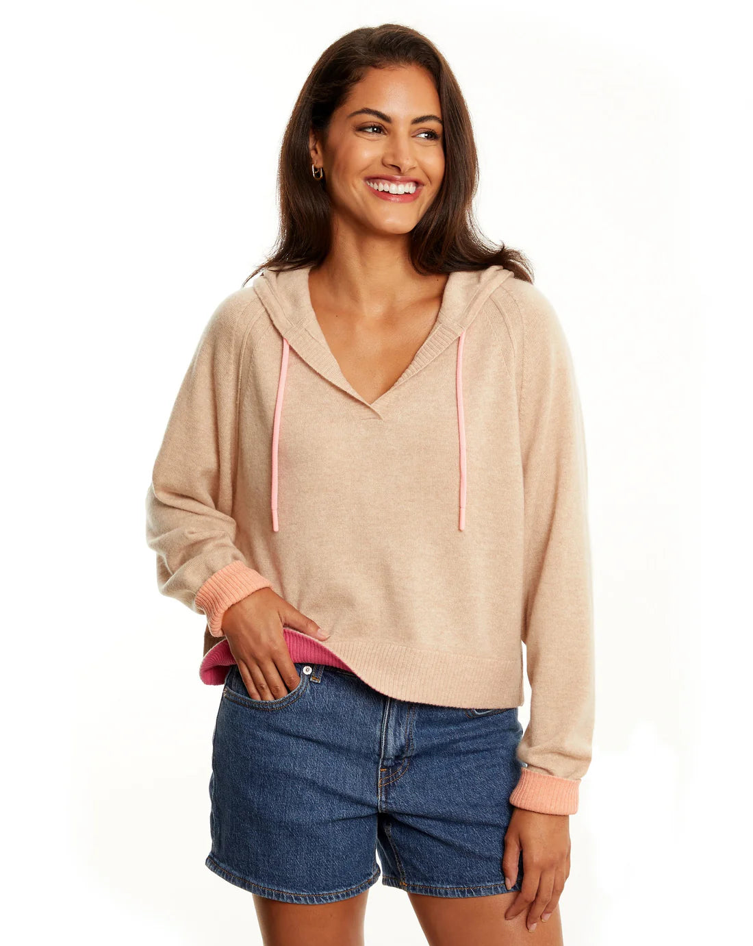 &ISLA Luxe Raglan V-Neck Hoodie