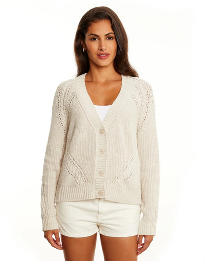 Cable Knit V-Neck Cardigan