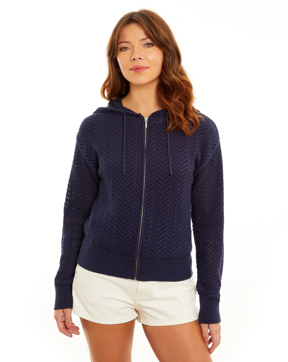 &ISLA Open Knit Zip Hoodie