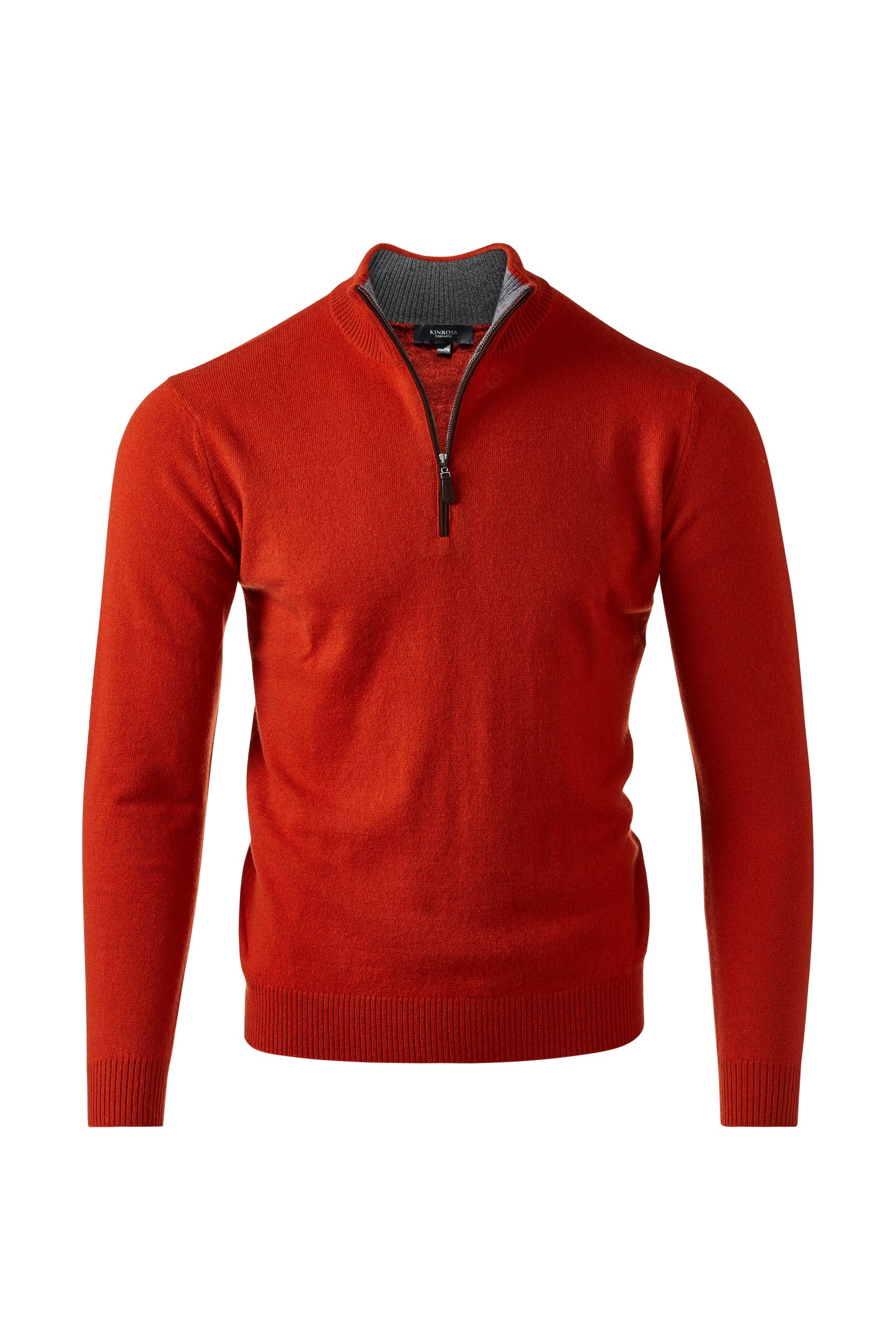 SUEDE TRIM QTR ZIP MOCK