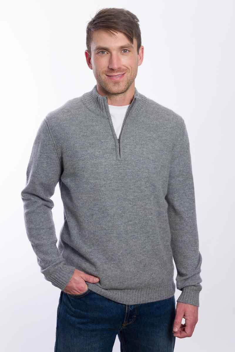 Pique Qtr Zip Mock