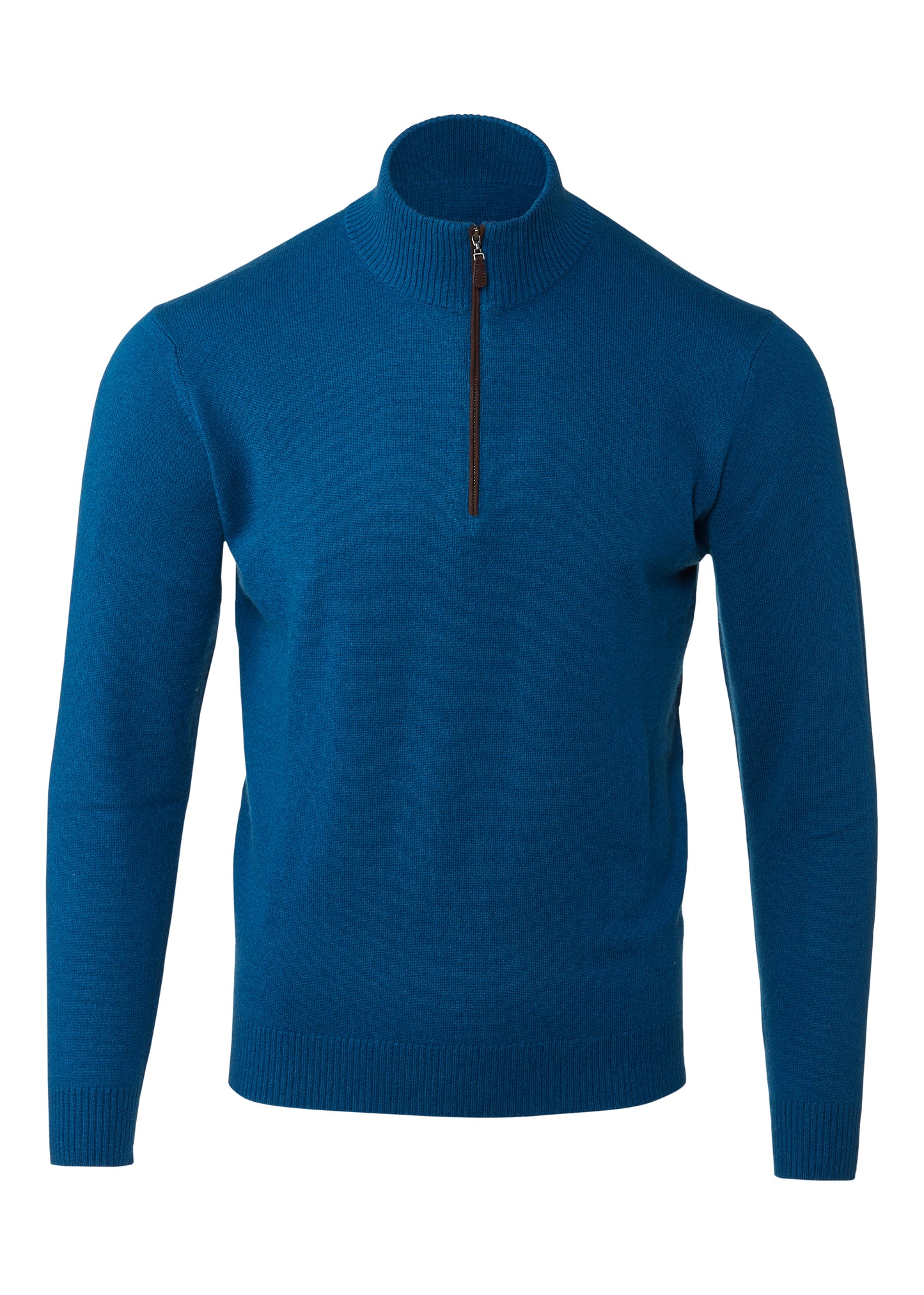 Suede Trim Qtr Zip Mock