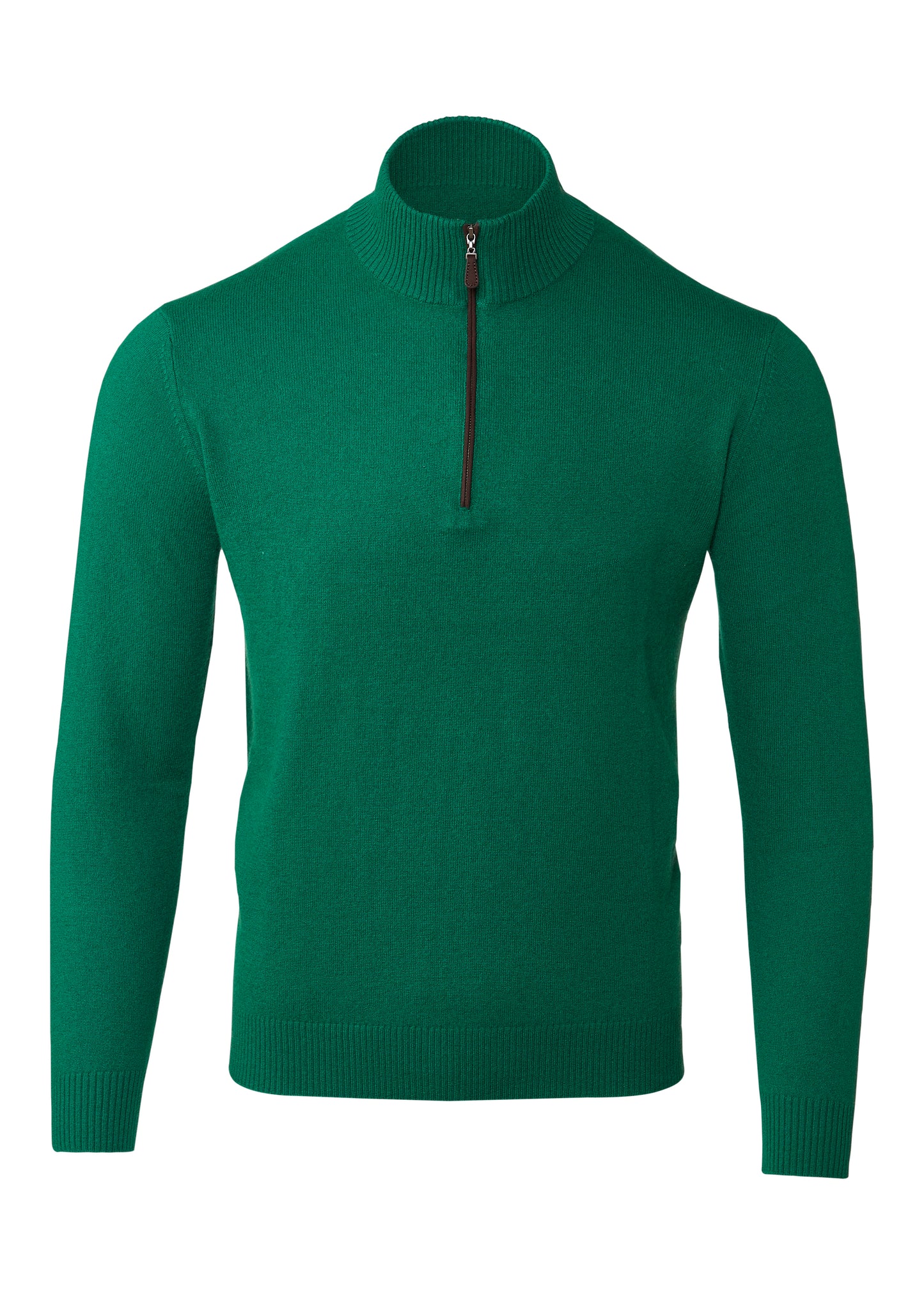 Suede Trim Qtr Zip Mock