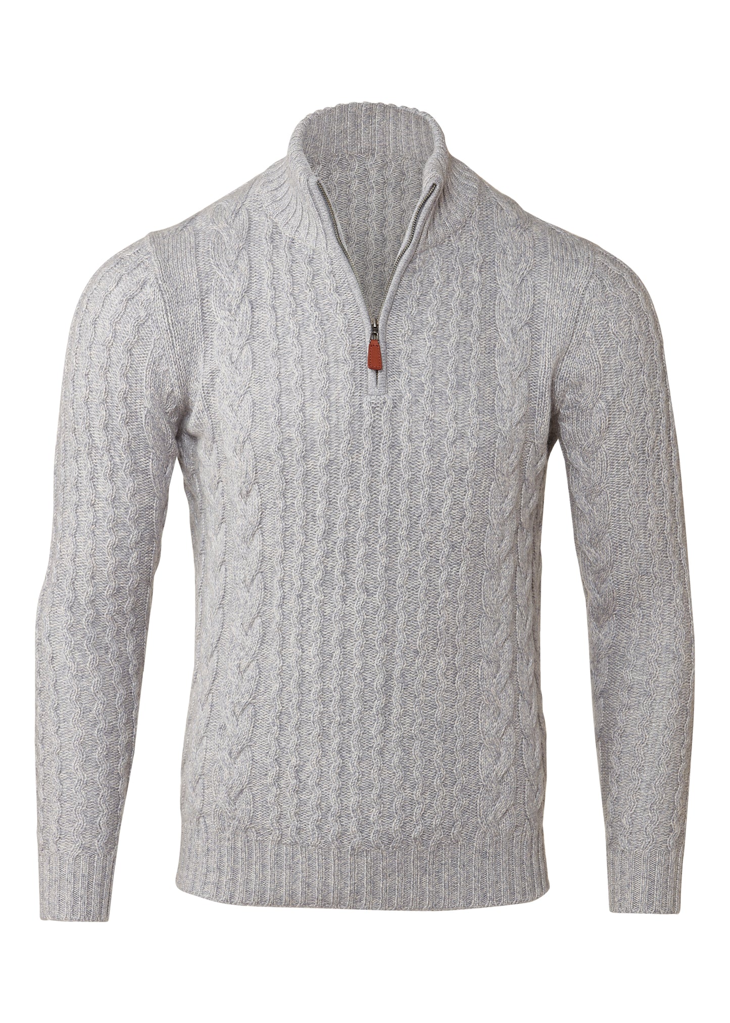 Luxe Cable Qtr Zip Mock