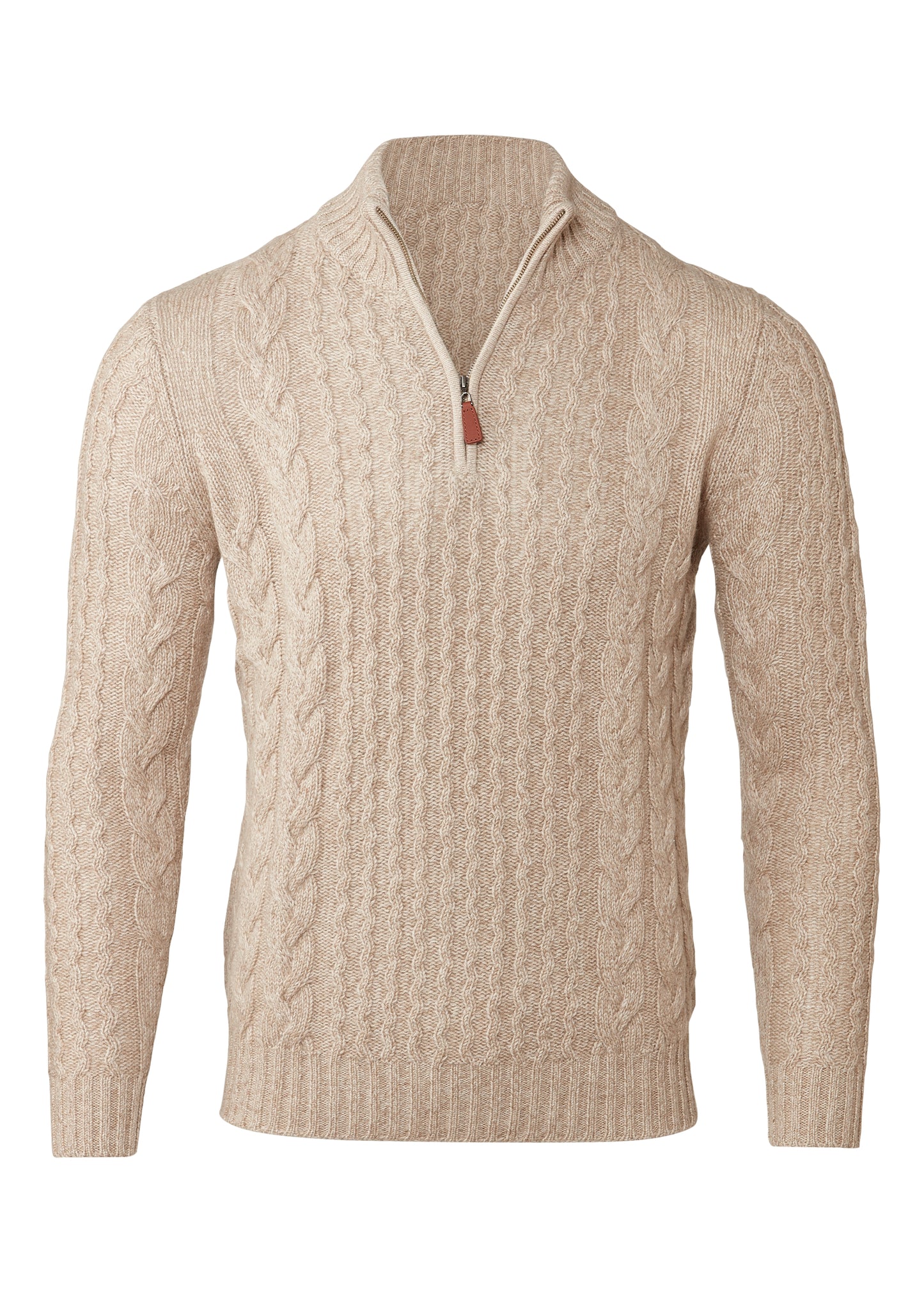 Luxe Cable Qtr Zip Mock