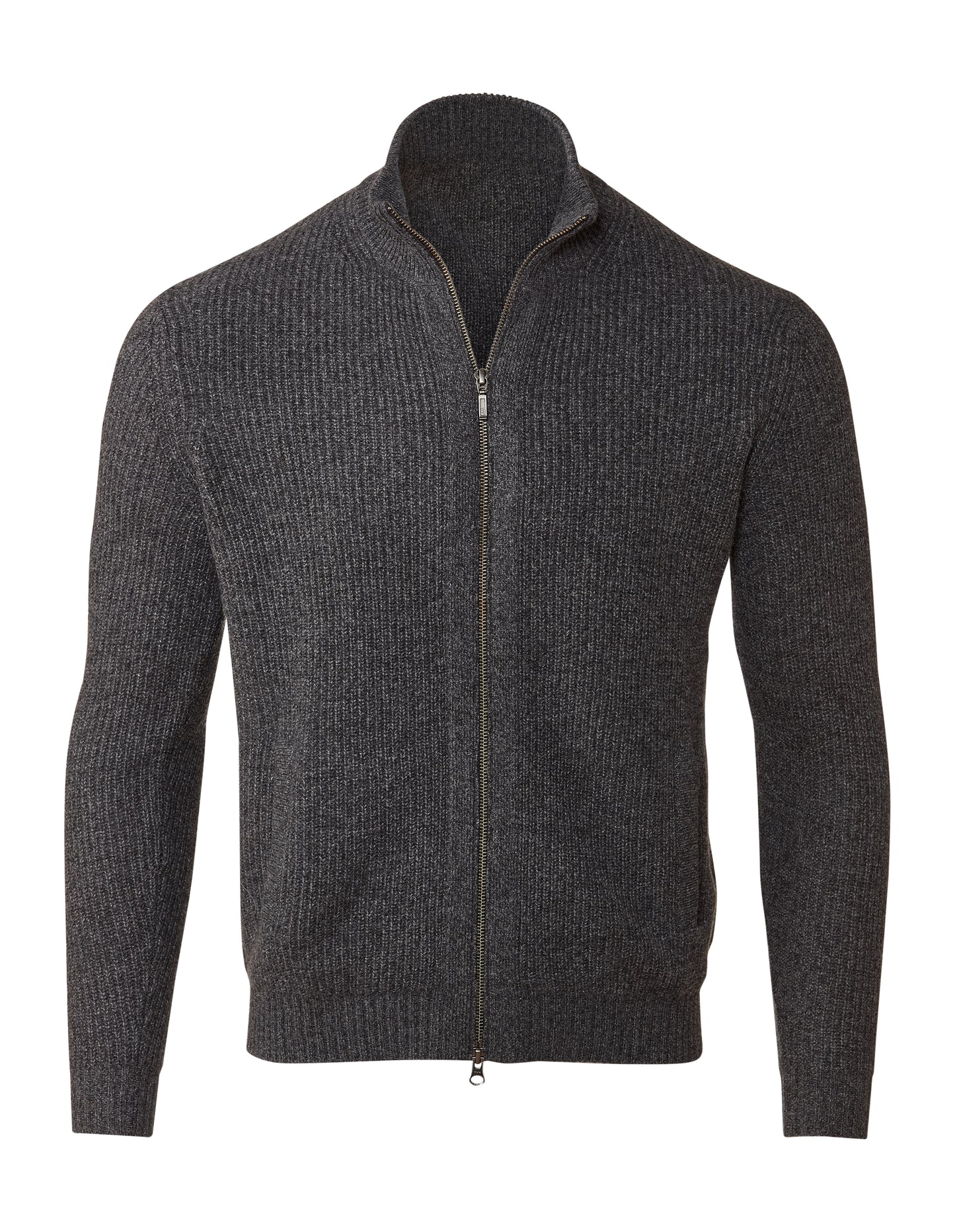 Rib Zip Mock Cardigan