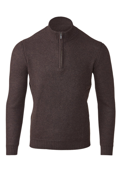 Pique Qtr Zip Mock