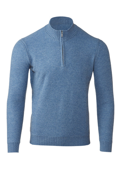 Pique Qtr Zip Mock