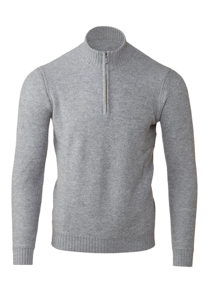 Pique Qtr Zip Mock