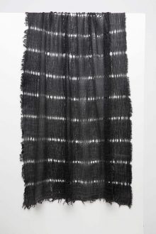 Open Weave Scarf - Black - Kinross Cashmere