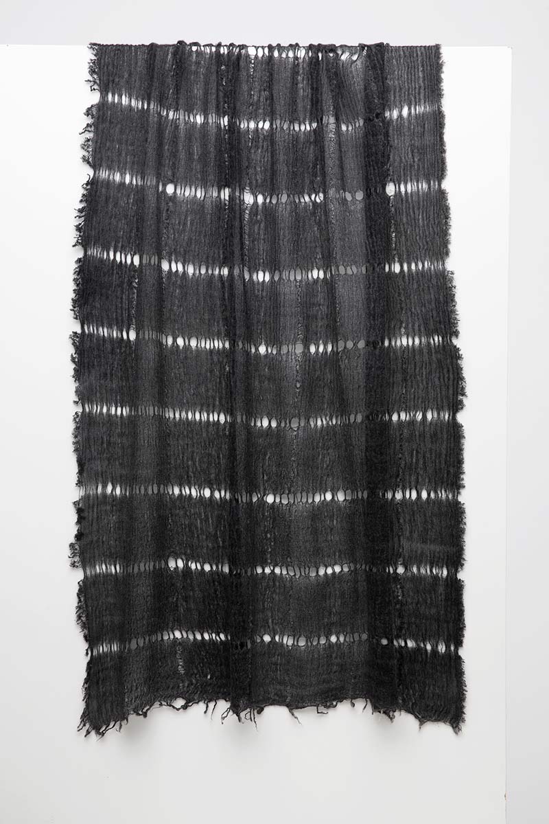 Open Weave Shawl - Black - Kinross Cashmere