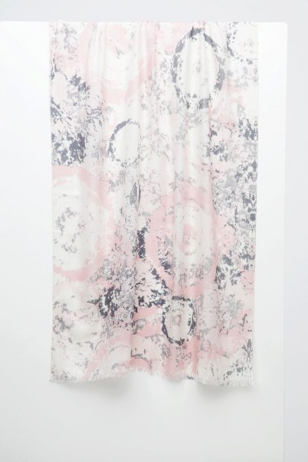 Tie Dye Print Scarf - Blossom - Kinross Cashmere