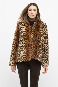 Leopard Faux Fur Coat - Kinross Cashmere
