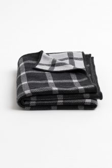 Double Knit Check Throw - Kinross Cashmere