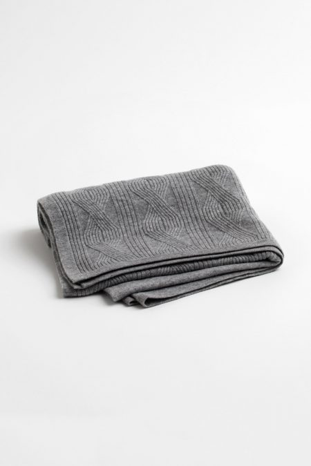 Geo Cable Throw - Kinross Cashmere
