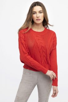 Open Cable Pullover - Kinross Cashmere