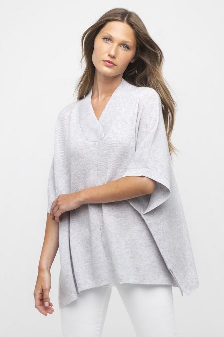 Crossover Vee Poncho - Kinross Cashmere